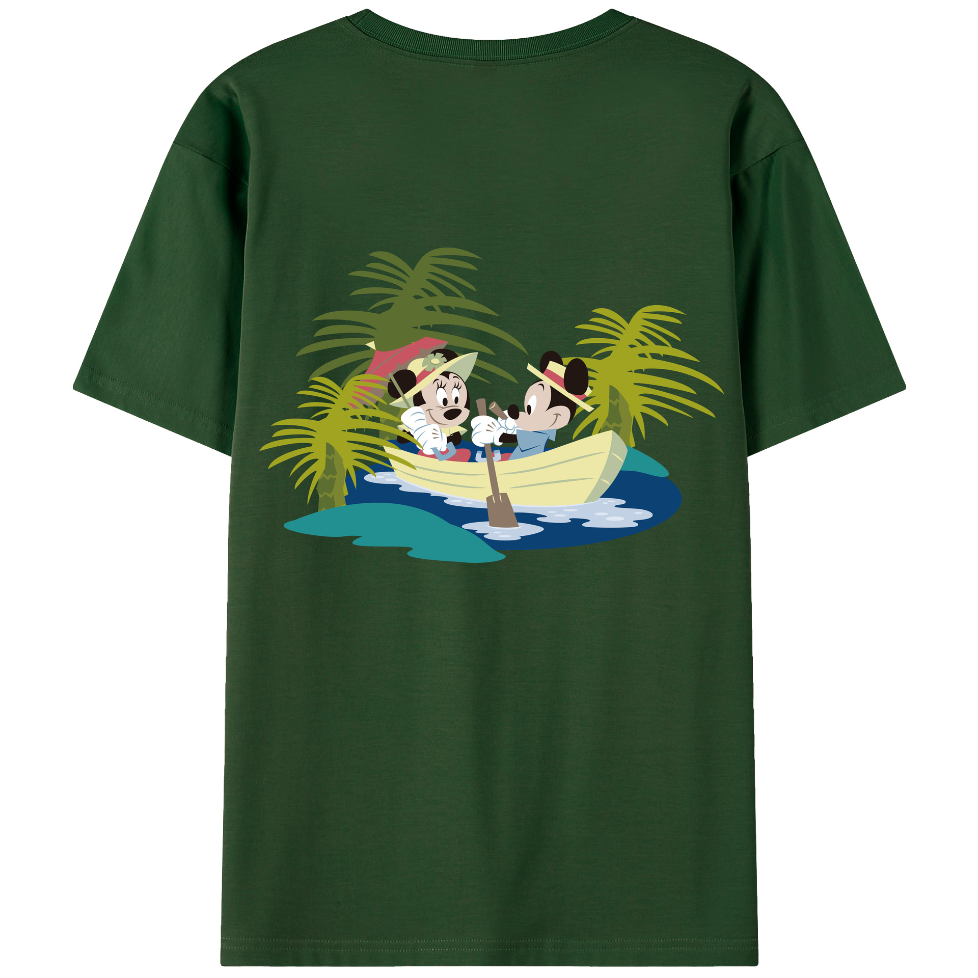 （画像用） ミッキーマウス Mickey Mouse 綿100％半袖Tシャツ（背面プリント）